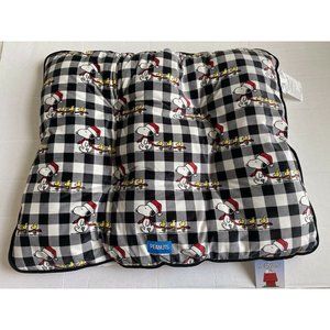 PEANUTS SNOOPY & WOODSTOCK Christmas Dog PET BED 27X36” Soft Sherpa NWT